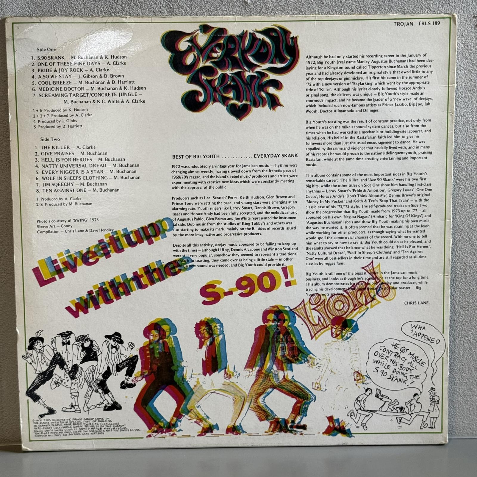 画像2: ビッグ・ユース ~ Big Youth / エブリデイ・スカンク — ベスト・オブ・ビッグ・ユース ~ Everyday Skank (The Best of Big Youth) (LP)　