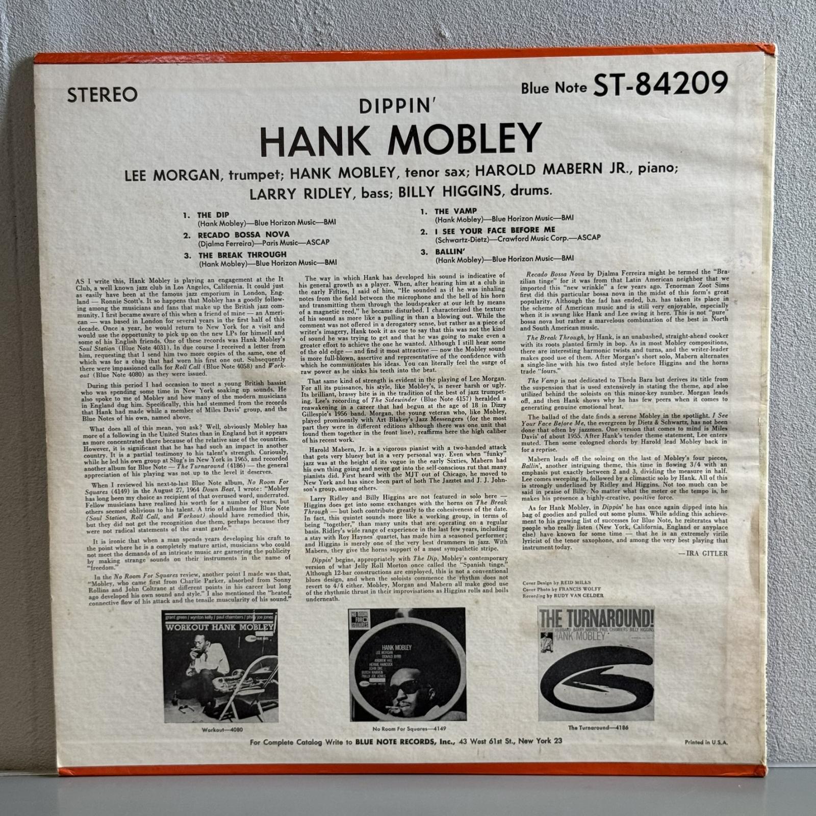 画像2: ハンク・モブレー ~ Hank Mobley / ディッピン ~ Dippin' (LP)　