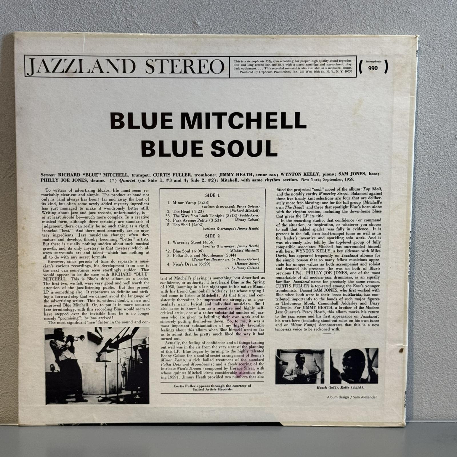 画像2: ブルー・ミッチェル・セクステット ~ Blue Mitchell Sextet / ブルー・ソウル ~ Blue Soul (LP)　