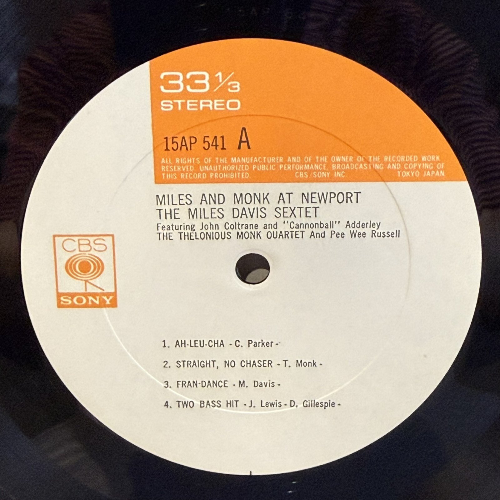 画像5: マイルス・デイビス・セクステット & セロニアス・モンク・カルテット ~ Miles Davis Sextet & Thelonious Monk Quartet / マイルス&モンク・アット・ニューポート ~ Miles & Monk At Newport (LP)