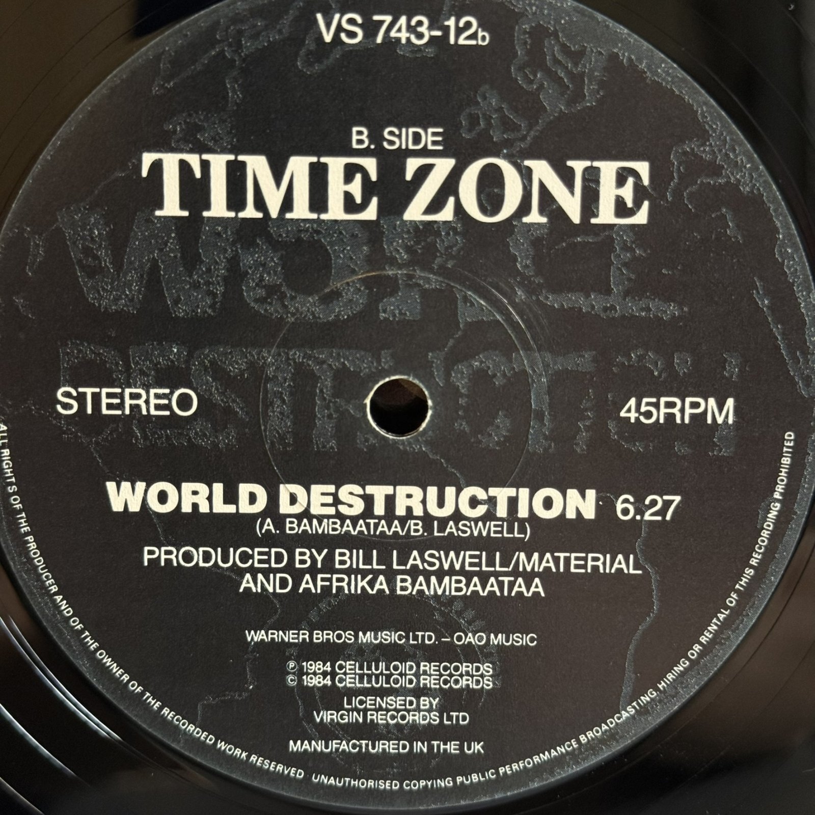 画像7: タイム・ゾーン ~ Time Zone / ワールド・デストラクション ~ World Destruction (12インチ)