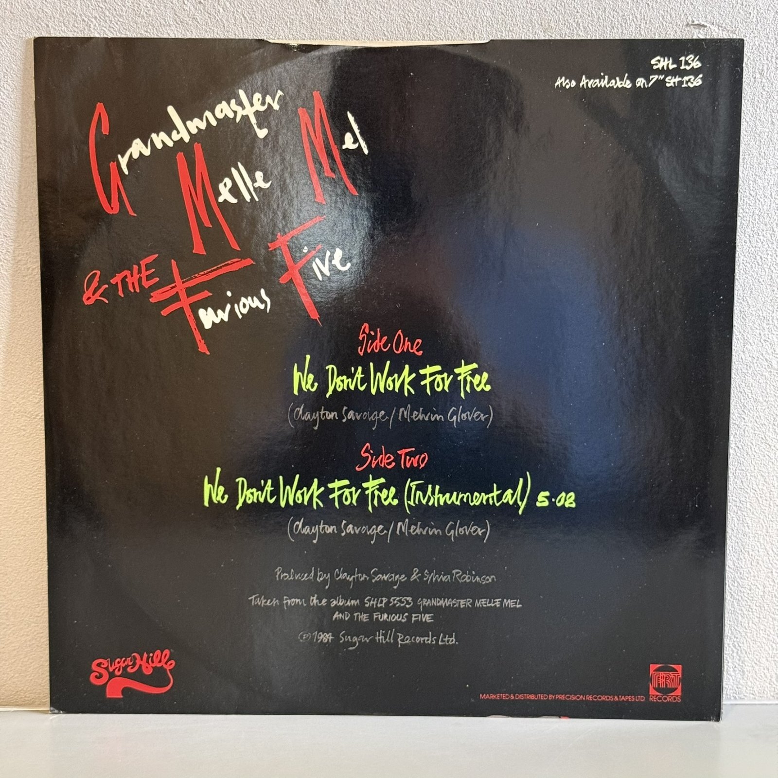画像3: グランドマスター・メレ・メル&ザ・フュリアス・ファイヴ ~ Grandmaster Melle Mel & The Furious Five / ウィ・ドント・ワーク・フォー・フリー ~ We Don't Work For Free (12インチ)