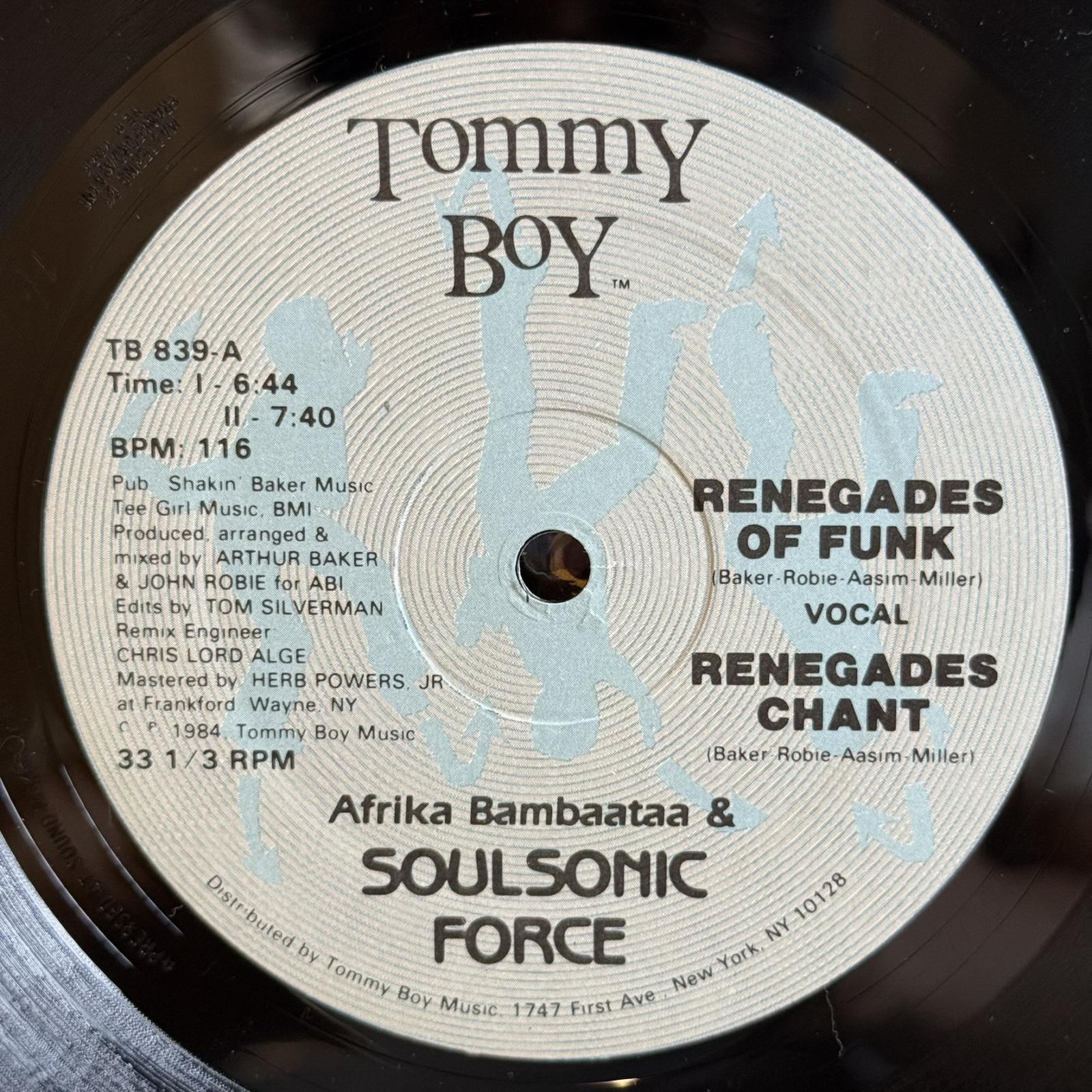 画像3: アフリカ・バンバータ & ソウルソニック・フォース ~ Afrika Bambaataa & Soulsonic Force / レネゲイズ・オブ・ファンク ~ Renegades Of Funk! (12インチ)