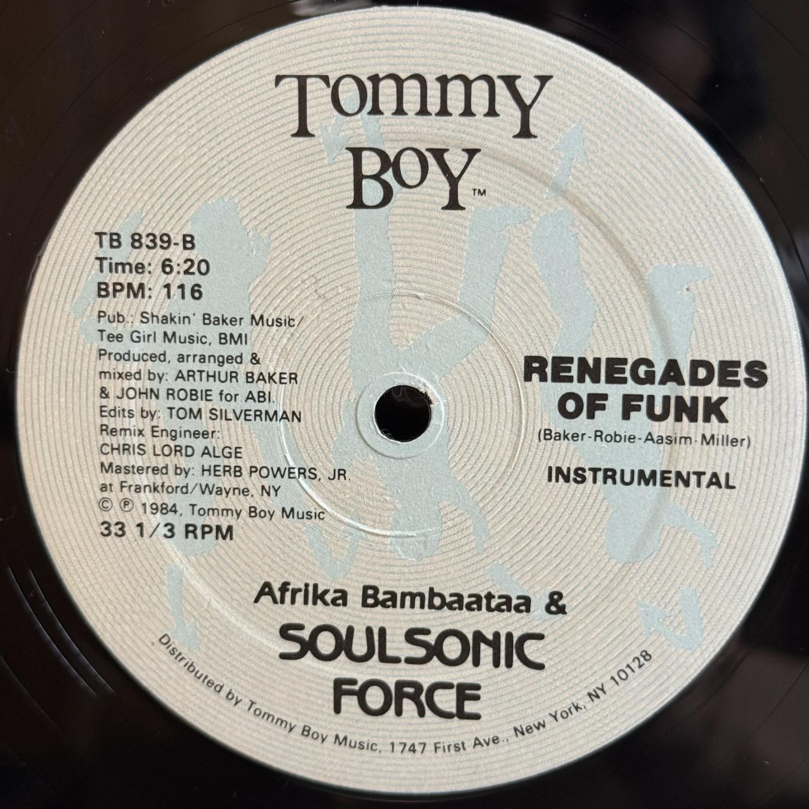 画像4: アフリカ・バンバータ & ソウルソニック・フォース ~ Afrika Bambaataa & Soulsonic Force / レネゲイズ・オブ・ファンク ~ Renegades Of Funk! (12インチ)
