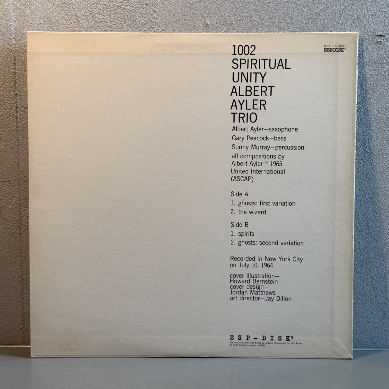 画像2: アルバート・アイラー・トリオ ~ Albert Ayler Trio / スピリチュアル・ユニティ ~ Spiritual Unity (LP)